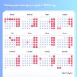  Все рабочие и выходные дни в 2024 году