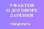 Факты о дарении